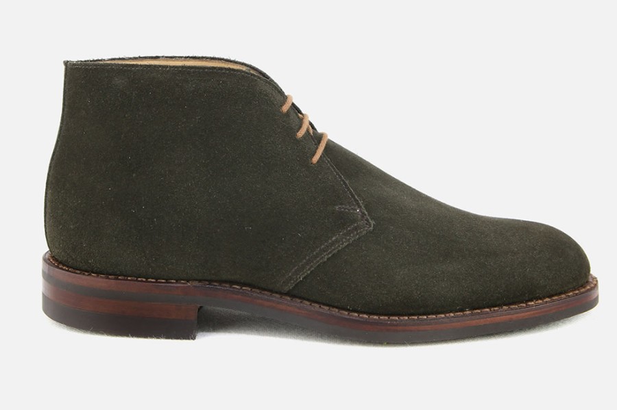 Men Crockett & Jones | Crockett & Jones - Chiltern Earth Green Lace-Up Boots On Labotte