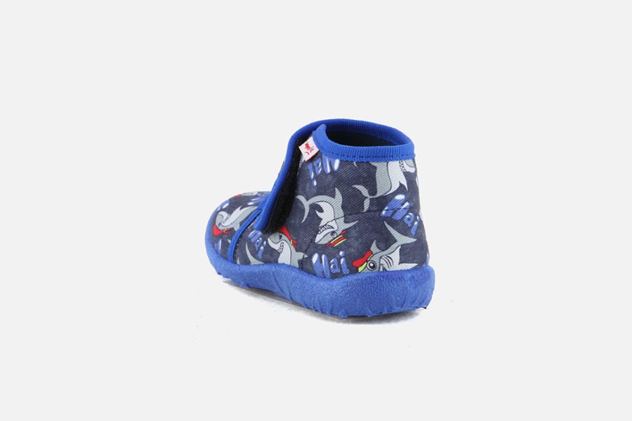 Boys Superfit | Superfit - Kiki Shark High Slippers On Labotte