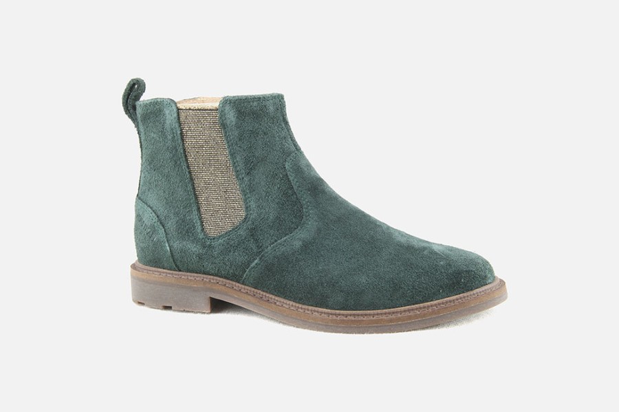 Girls Pom d'Api | Pom D'Api - Sister Jodzip Vert Ankle Boots On Labotte