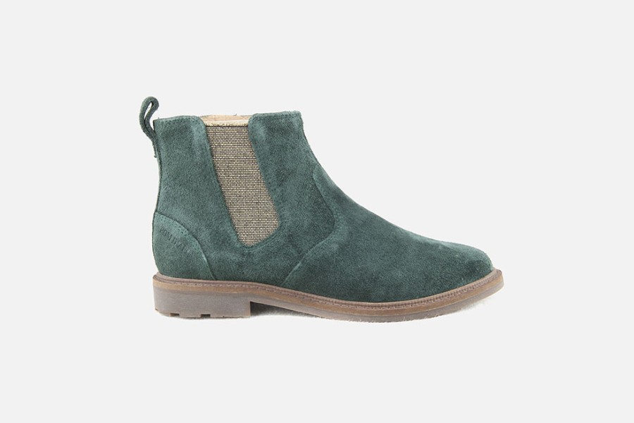 Girls Pom d'Api | Pom D'Api - Sister Jodzip Vert Ankle Boots On Labotte