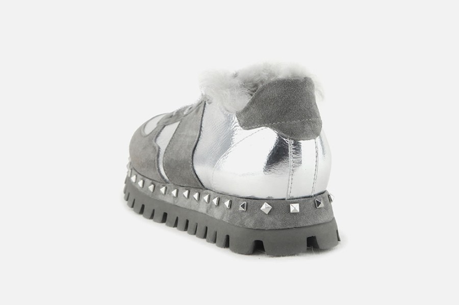 Women Kennel & Schmenger | Kennel & Schmenger - Smash Grey Silver Sneakers On Labotte