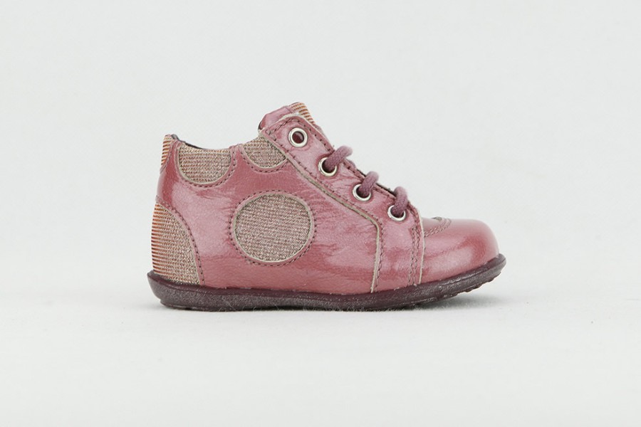 Girls Little Mary | Little Mary - Lilou Blush Lace-Up Boots On Labotte