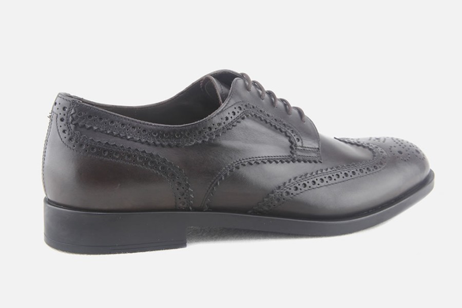 Men Fratelli Rossetti | Fratelli Rossetti - Racing Dark Brown Derbies On Labotte