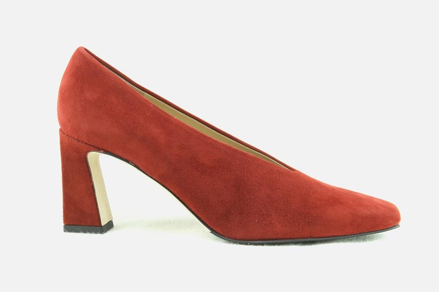Women Brunate | Brunate - Bagatelle Daim Brique Pumps On Labotte
