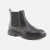 Girls Acebos | Acebos - Alpaga Lisse Noir Ankle Boots On Labotte