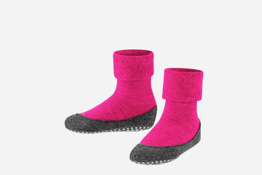 Girls Falke | Falke - Cosyshoes Teens Gloss Pink Slippers-Socks On Labotte