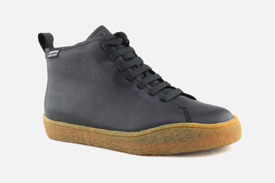 Women Camper | Camper - Peu Terreno Mid Black Lace-Up Boots On Labotte