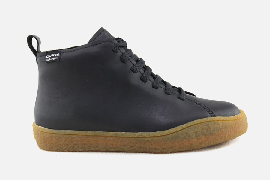 Women Camper | Camper - Peu Terreno Mid Black Lace-Up Boots On Labotte