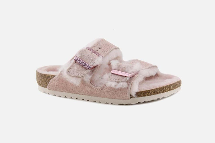 Girls Birkenstock | Birkenstock - Arizona Fur Kids Rose Sandals On Labotte