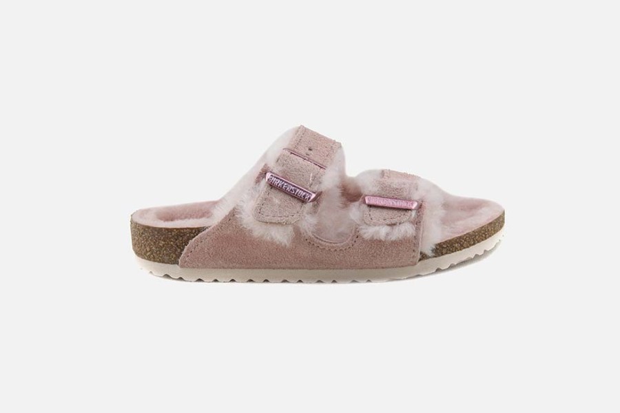 Girls Birkenstock | Birkenstock - Arizona Fur Kids Rose Sandals On Labotte