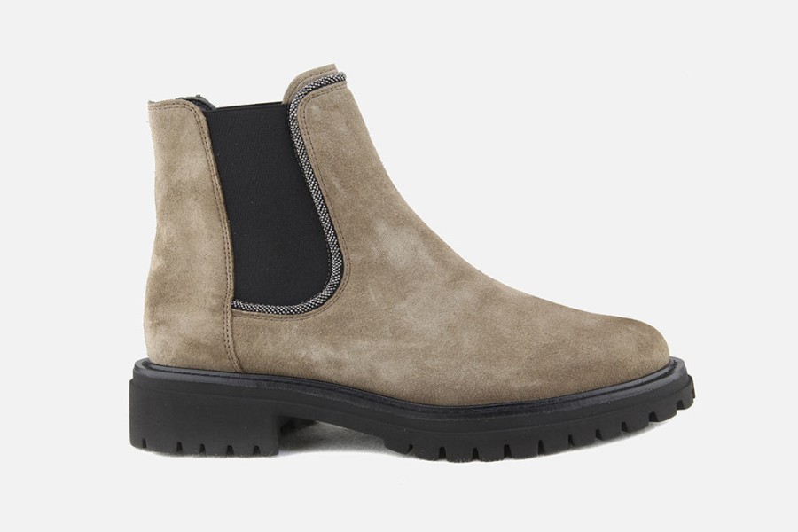 Women Paul Green | Paul Green - Pecan Chelsea Dune Ankle Boots On Labotte