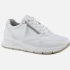 Women Gabor | Gabor - Noumy Lisse Blanc Sneakers On Labotte