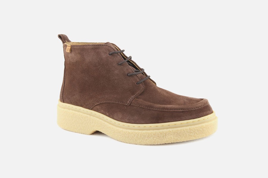 Women El Naturalista | El Naturalista - Arpea Chukka Choco Lace-Up Boots On Labotte