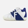 Boys Falcotto | Falcotto - Ptit Lucky Blanc Bleu Lace-Up Boots On Labotte