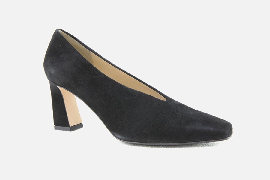 Women Brunate | Brunate - Bagatelle Daim Noir Pumps On Labotte