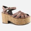Women Pertini | Pertini - Reco Marron Sandals On Labotte