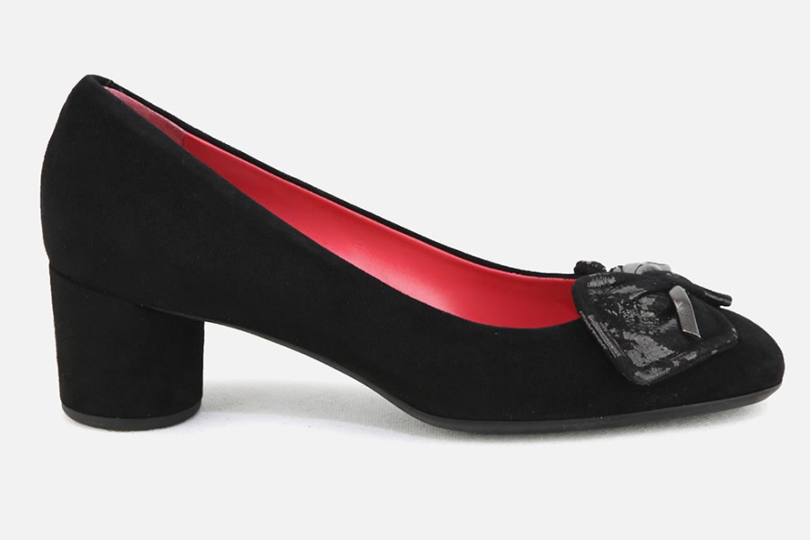 Women Pas de Rouge | Pas De Rouge - Trinity D Noir Pumps On Labotte