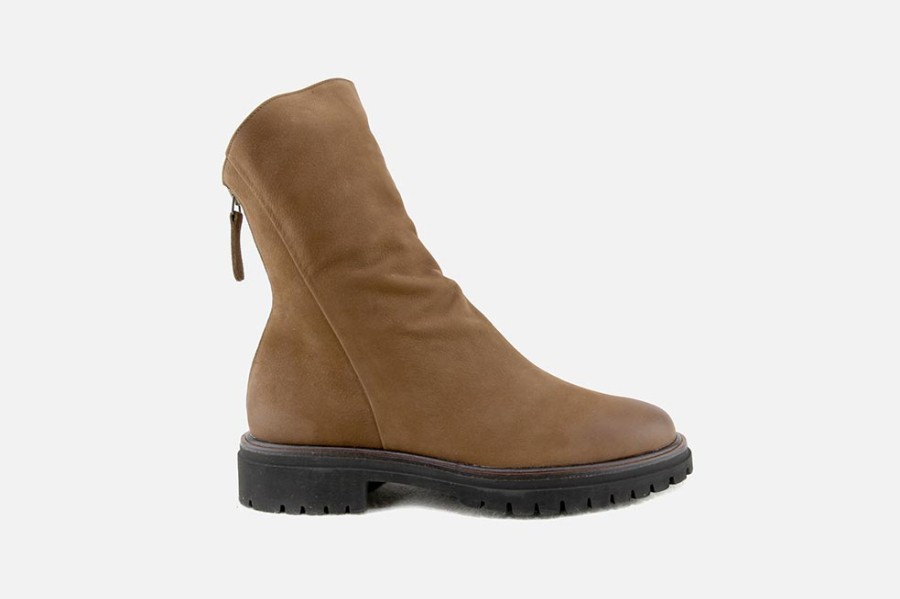 Women Paul Green | Paul Green - Perou Toffee Vintage Ankle Boots On Labotte