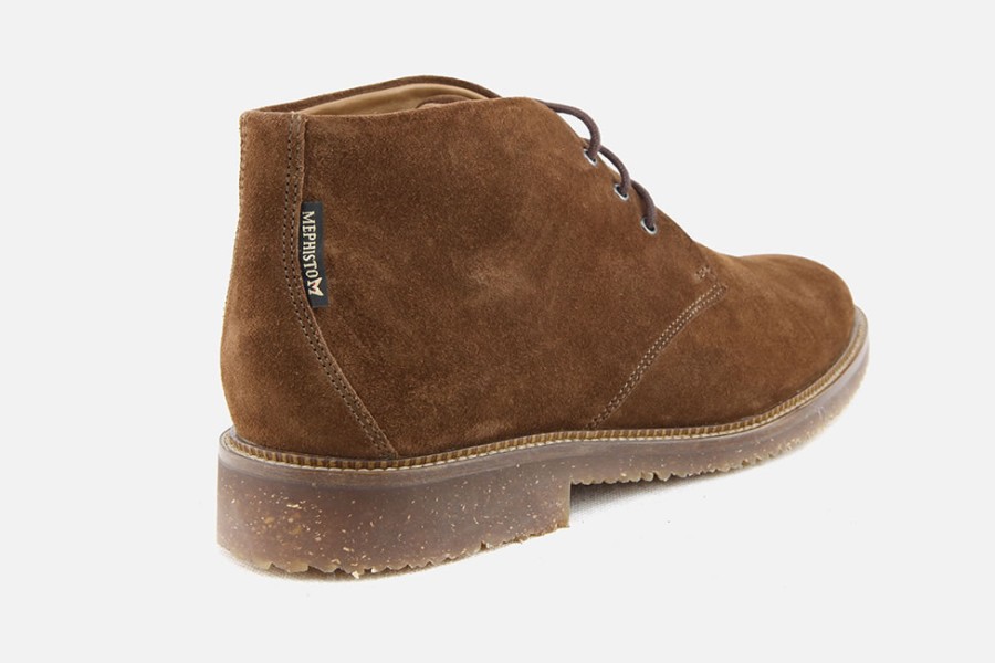 Men Mephisto | Mephisto - Polo Brown Lace-Up Boots On Labotte