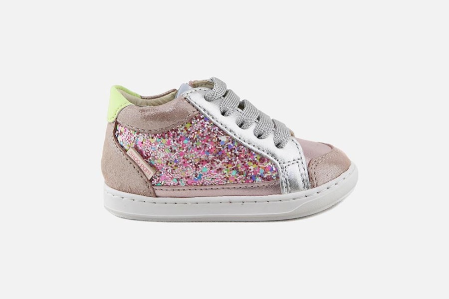 Girls Shoo Pom | Shoo Pom - Bouba Connect Gala Pink Lace-Up Boots On Labotte