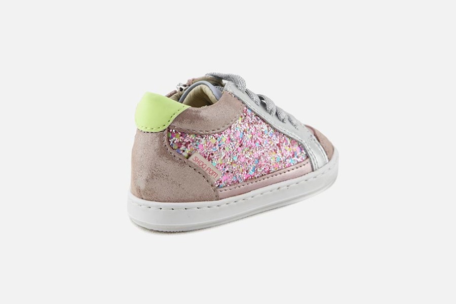 Girls Shoo Pom | Shoo Pom - Bouba Connect Gala Pink Lace-Up Boots On Labotte