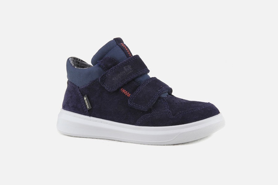 Boys Superfit | Superfit - Hooray Blue Gtx Velcro Shoes On Labotte