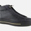 Women Paul Green | Paul Green - Percy Mid Black Lace-Up Boots On Labotte