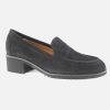 Women Torlasco | Torlasco - Treviso Daim Noir Loafers On Labotte