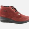Women Mephisto | Mephisto - Peryne Rust Lace-Up Boots On Labotte
