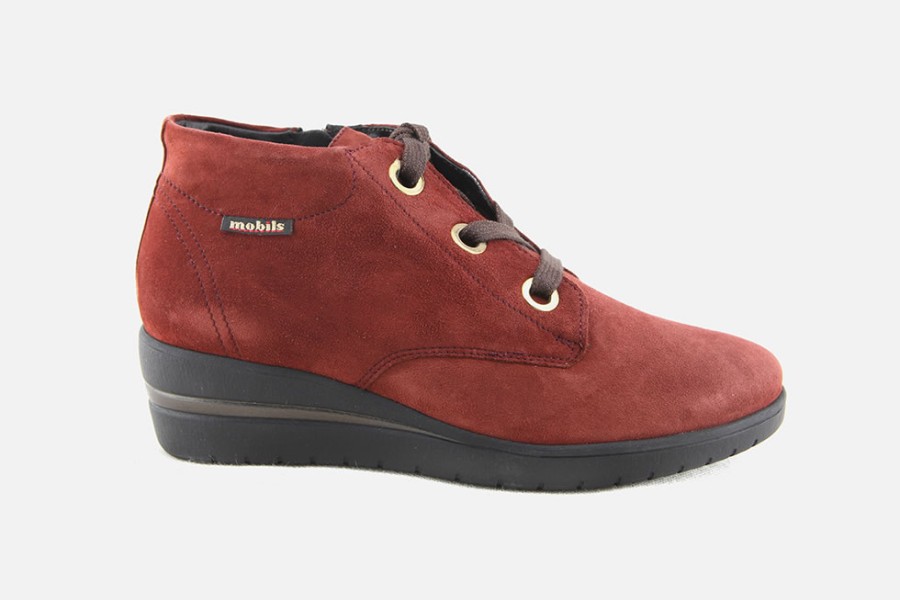 Women Mephisto | Mephisto - Peryne Rust Lace-Up Boots On Labotte