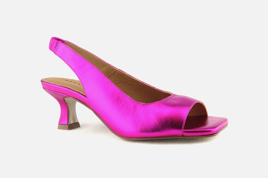 Women Pedro Miralles | Pedro Miralles - Festival Metal Fuxia Sandals On Labotte