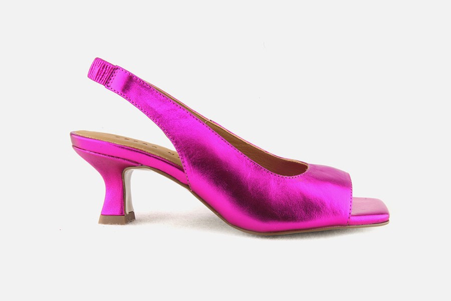Women Pedro Miralles | Pedro Miralles - Festival Metal Fuxia Sandals On Labotte