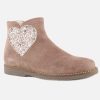 Girls Beberlis | Beberlis - Bibiane Blush Coeur Ankle Boots On Labotte