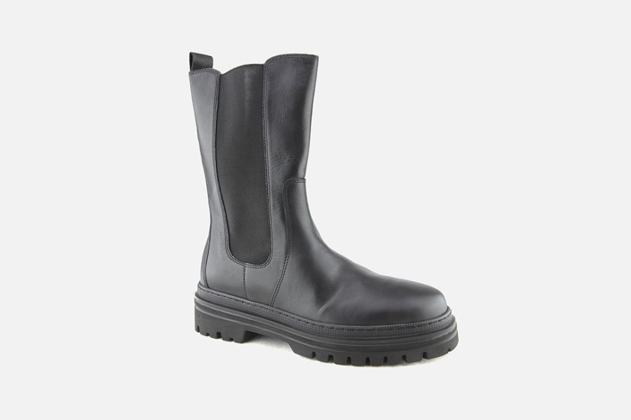 Women Gabor | Gabor - Hooper Lisse Noir Ankle Boots On Labotte