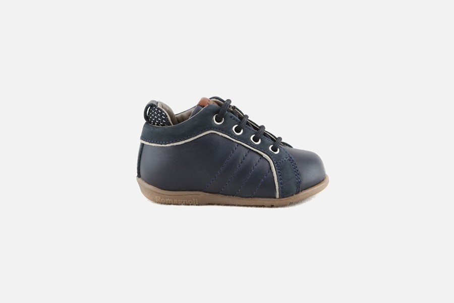 Boys Romagnoli | Romagnoli - Bambino Blue Lace-Up Boots On Labotte