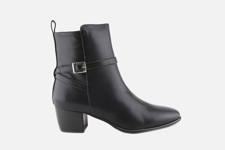 Women Cervone | Cervone - Caracole Noir Ankle Boots On Labotte