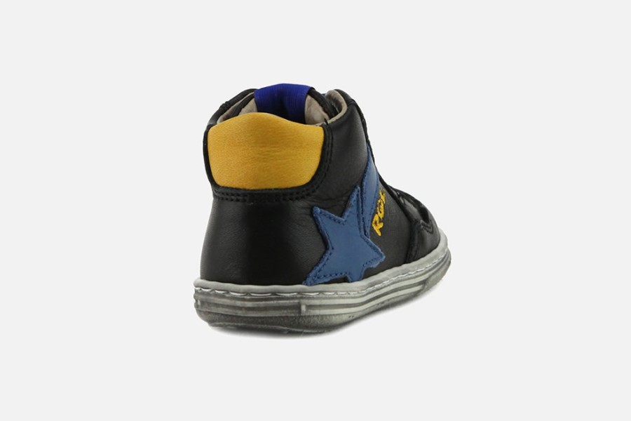 Boys Romagnoli | Romagnoli - Alexander Noir Bleu Lace-Up Boots On Labotte