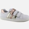 Girls Bellamy | Bellamy - Ludyana Blanc Cooper Velcro Shoes On Labotte