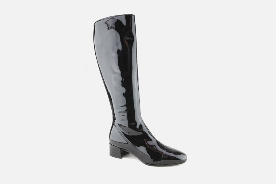 Women Le Gazzelle | Le Gazzelle - Bobino Lack Black Boots On Labotte