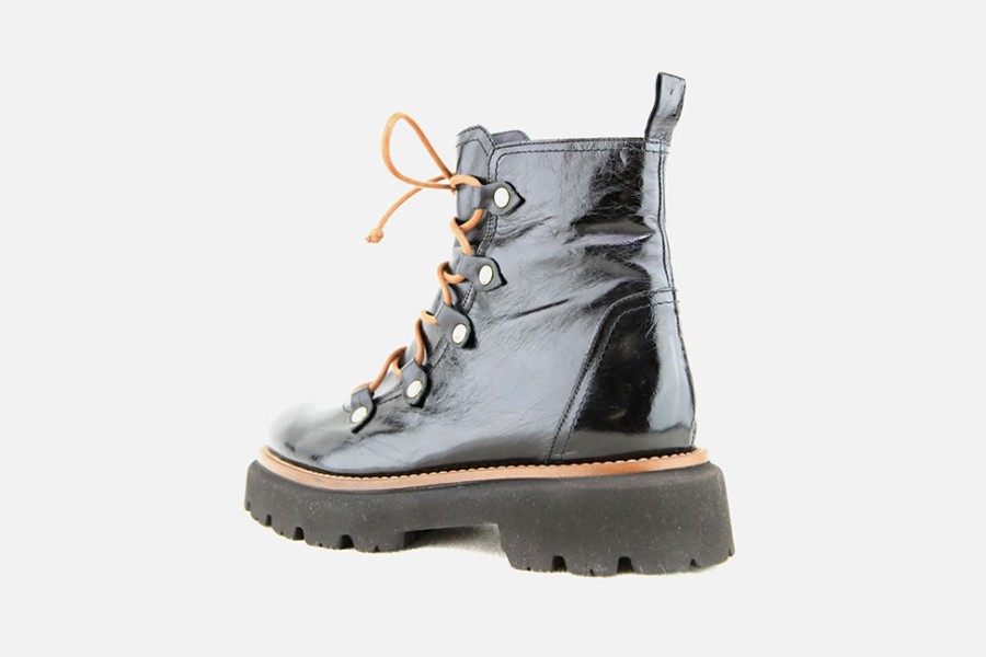 Women Le Gazzelle | Le Gazzelle - Looking Black Lace-Up Boots On Labotte