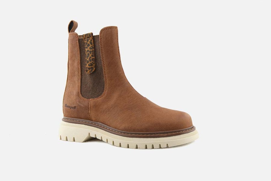 Girls Romagnoli | Romagnoli - Calixte Tabacco Leo Ankle Boots On Labotte
