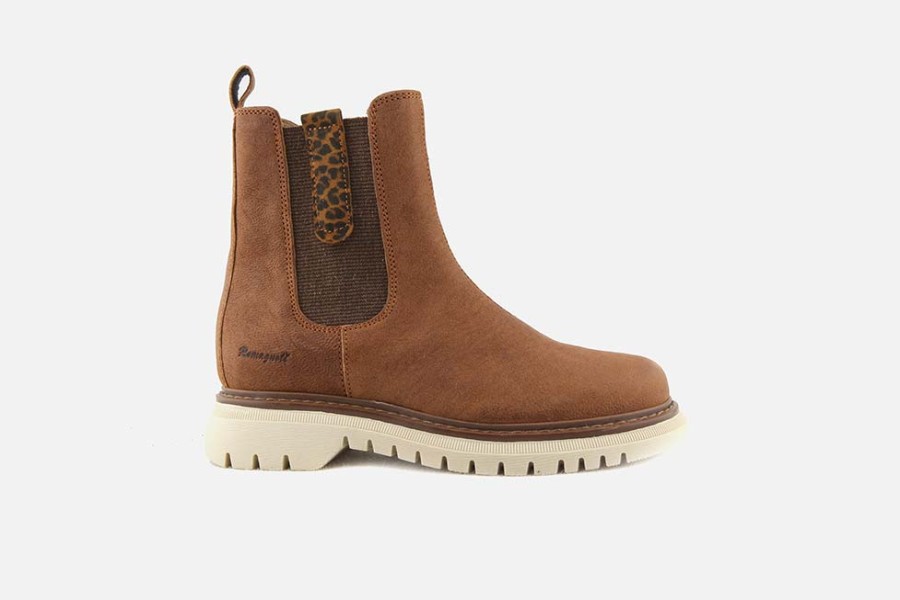Girls Romagnoli | Romagnoli - Calixte Tabacco Leo Ankle Boots On Labotte