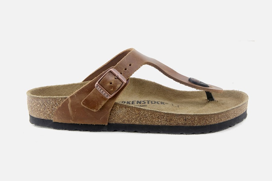 Women Birkenstock | Birkenstock - Gizeh Antique Brown Sandals On Labotte