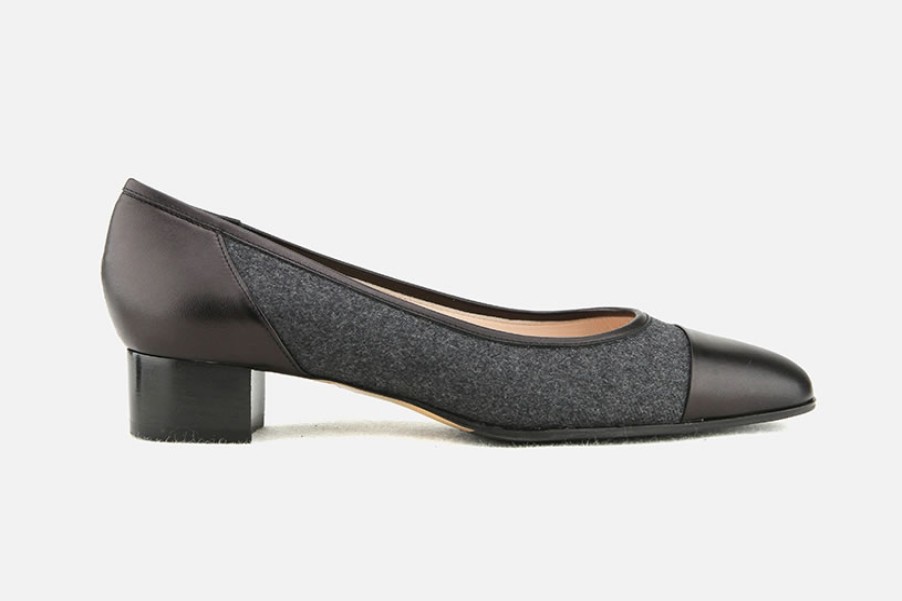 Women Jil Rocco | Jil Rocco - Dinard Gris Noir Pumps On Labotte