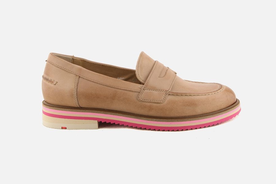 Women LLOYD | Lloyd - Gin Moc Praline Vintage Loafers On Labotte