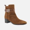 Women Cervone | Cervone - Charme Tabacco Ankle Boots On Labotte
