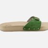 Women Scholl | Scholl - Pescura Flat Green Sandals On Labotte