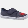 Boys Superfit | Superfit - Spider Bleu Et Rouge Low Slippers On Labotte