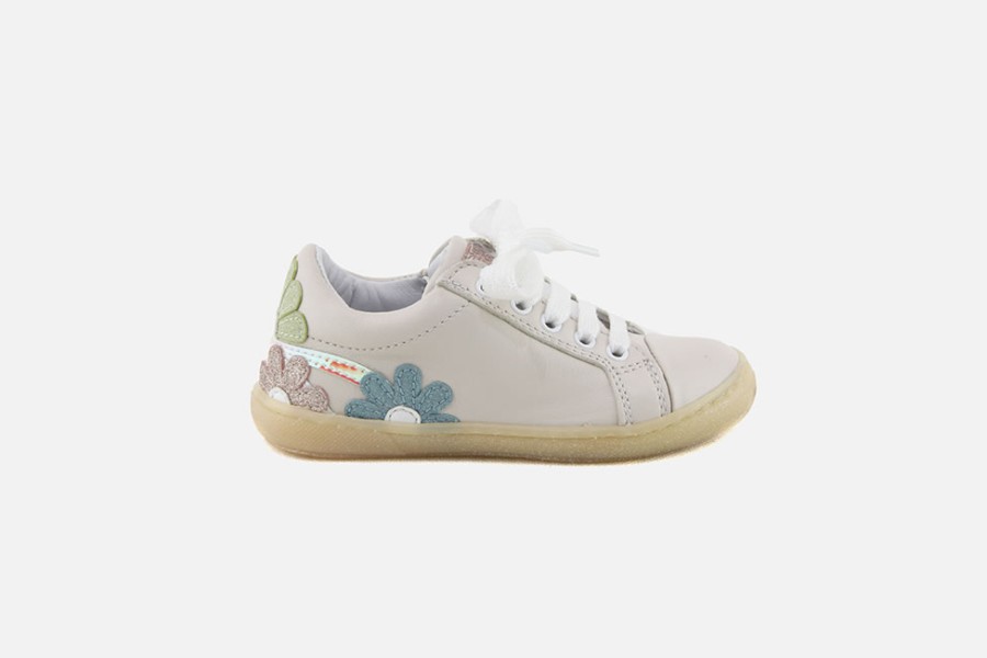Girls Romagnoli | Romagnoli - Ombretta Floral Rosa Lace-Up Shoes On Labotte