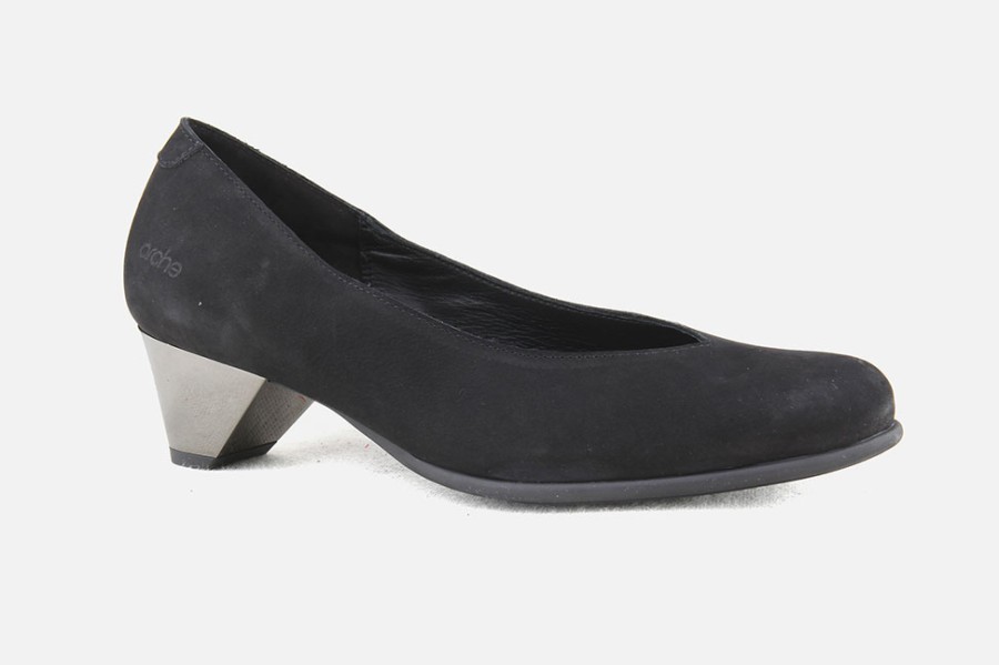 Women Arche | Arche - Marlly Nubuk Noir Pumps On Labotte